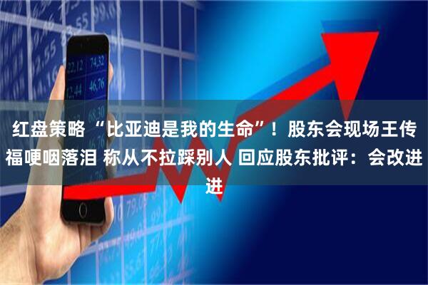 红盘策略 “比亚迪是我的生命”！股东会现场王传福哽咽落泪 称从不拉踩别人 回应股东批评：会改进